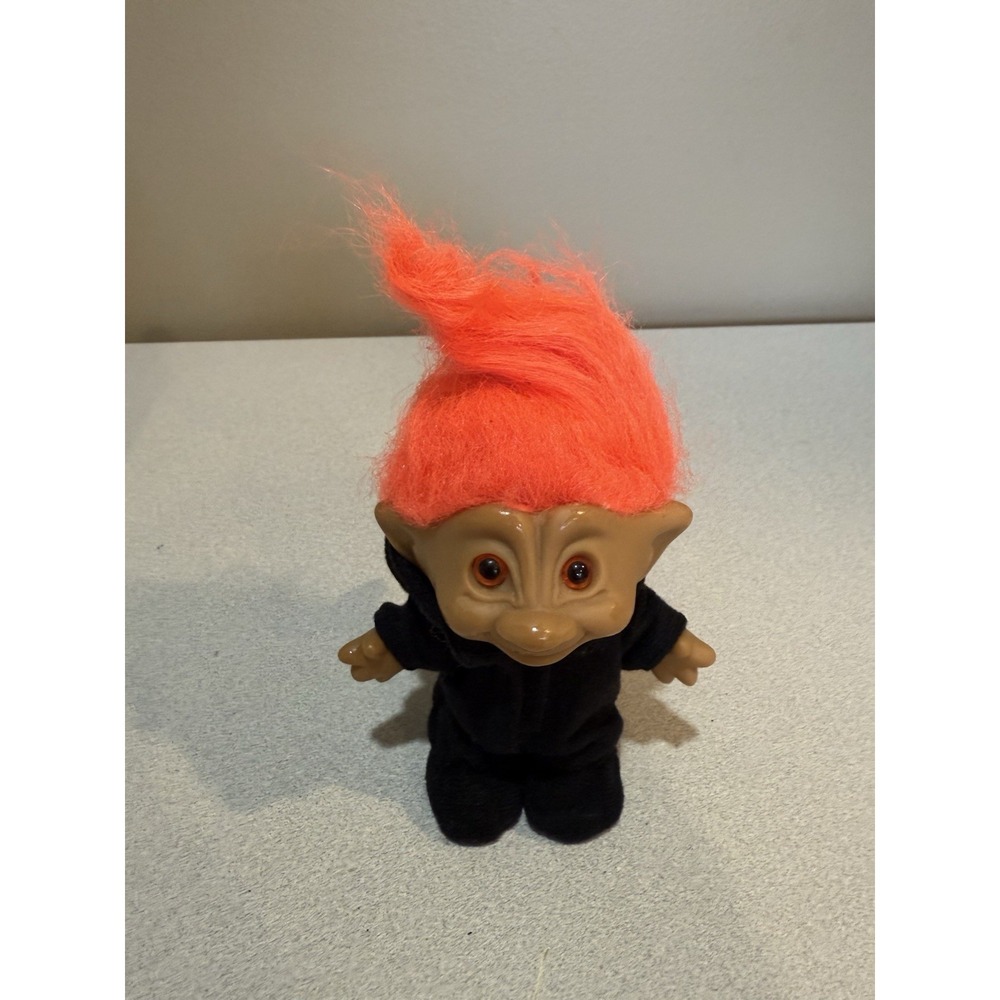 RUSS TROLL DOLL DEVIL BLACK RED HORNS 5" Belly Gem - Picture 6 of 6